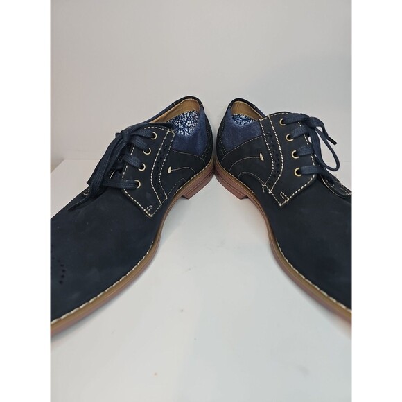 Stacey Adams Madison Navy Blue Leather Shoes Size 8.5 M  25352-410 Memory Foam main image 6